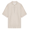 NN.07 BRUNO HALF-ZIP LINEN POLO BEIGE NN.07 BRUNO HALF-ZIP LINEN POLO BEIGE