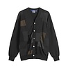 Commes des Garcons Junya Watanabe COMME DES GARÇONS JUNYA WATANABE MEN PATCHWORK CARDIGAN ZWART Commes des Garcons Junya Watanabe COMME DES GARÇONS JUNYA WATANABE MEN PATCHWORK CARDIGAN ZWART