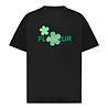 FLÂNEUR ORGANIC FLOWER T-SHIRT ZWART FLÂNEUR ORGANIC FLOWER T-SHIRT ZWART