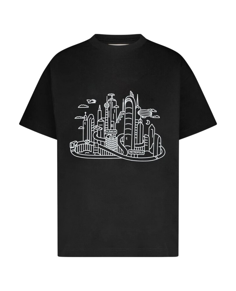 FLÂNEUR METROPOLIS T-SHIRT ZWART FLÂNEUR METROPOLIS T-SHIRT ZWART