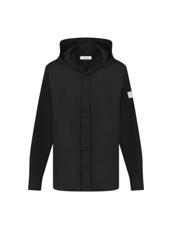 FLÂNEUR HOODED ATELIER SHIRT ZWART FLÂNEUR HOODED ATELIER SHIRT ZWART