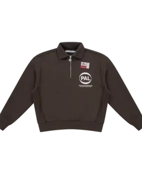 PAL SPORTING GOODS COMPANY HALF ZIP SWEATER DEEP MAHOGANY PAL SPORTING GOODS COMPANY HALF ZIP SWEATER DEEP MAHOGANY