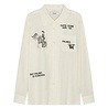 PALMES TENNIS SOCIETY FOREVER SHIRT GEBROKEN WIT PALMES TENNIS SOCIETY FOREVER SHIRT GEBROKEN WIT