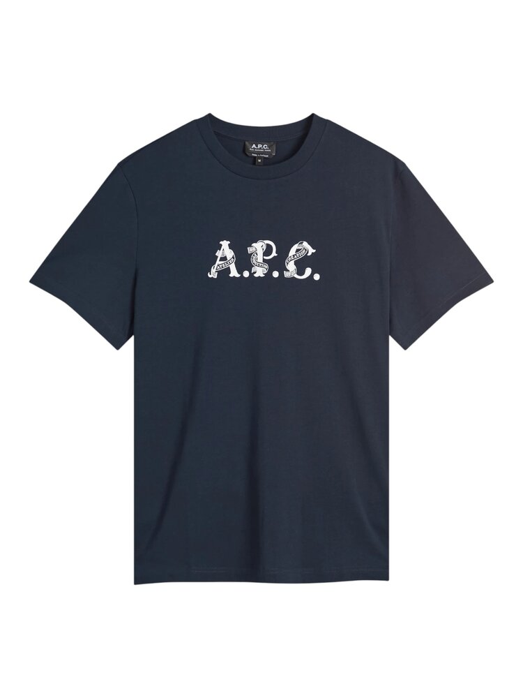 A.P.C. A.P.C. PARIS HUGO T-SHIRT MARINE