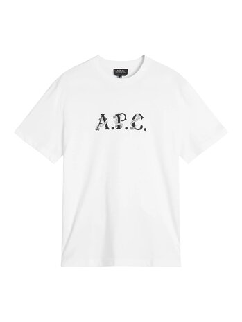 A.P.C. PARIS HUGO T-SHIRT WIT A.P.C. PARIS HUGO T-SHIRT WIT