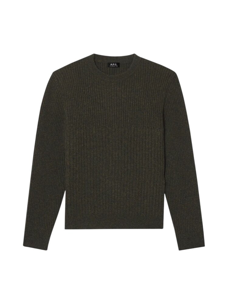 A.P.C. PARIS JACKSON PULLOVER GROEN A.P.C. PARIS JACKSON PULLOVER GROEN