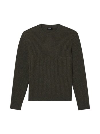 A.P.C. PARIS JACKSON PULLOVER GROEN A.P.C. PARIS JACKSON PULLOVER GROEN