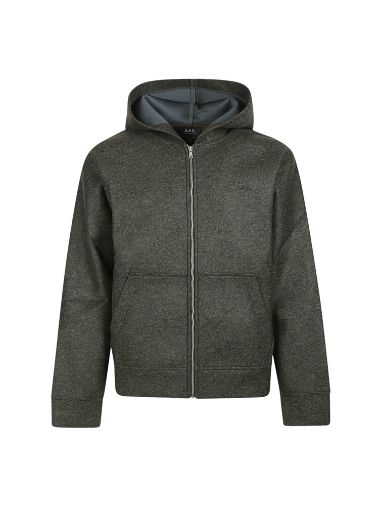 A.P.C. PARIS ALVIS SWEATVEST GROEN A.P.C. PARIS ALVIS SWEATVEST GROEN