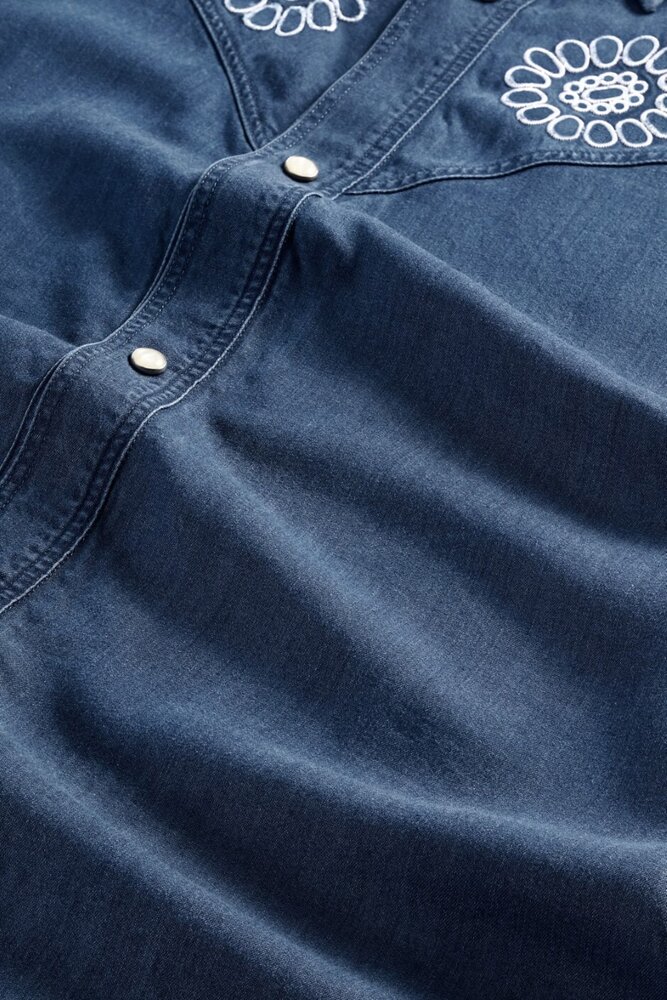 NN07 NN.07 JOE WESTERN-INSPIRED SHIRT DENIM