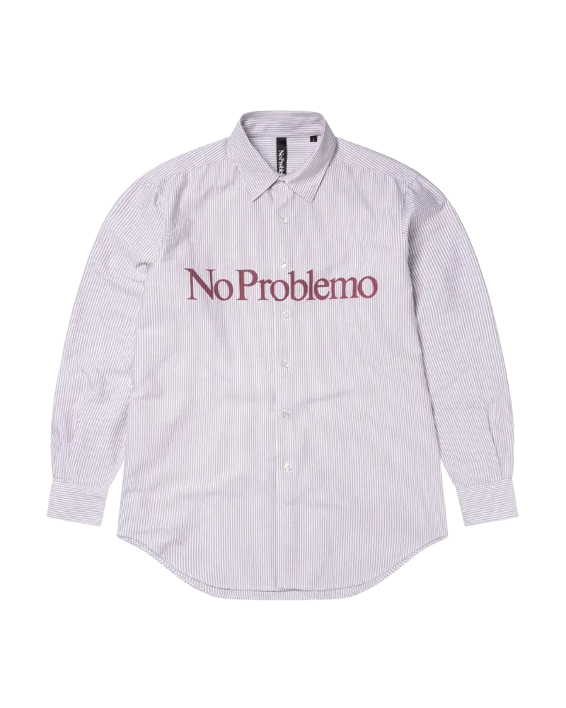 No Problemo NOPROBLEMO STRIPE OXFORD SHIRT RED/WHITE