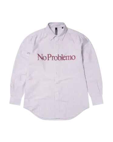 No Problemo NOPROBLEMO STRIPE OXFORD SHIRT RED/WHITE