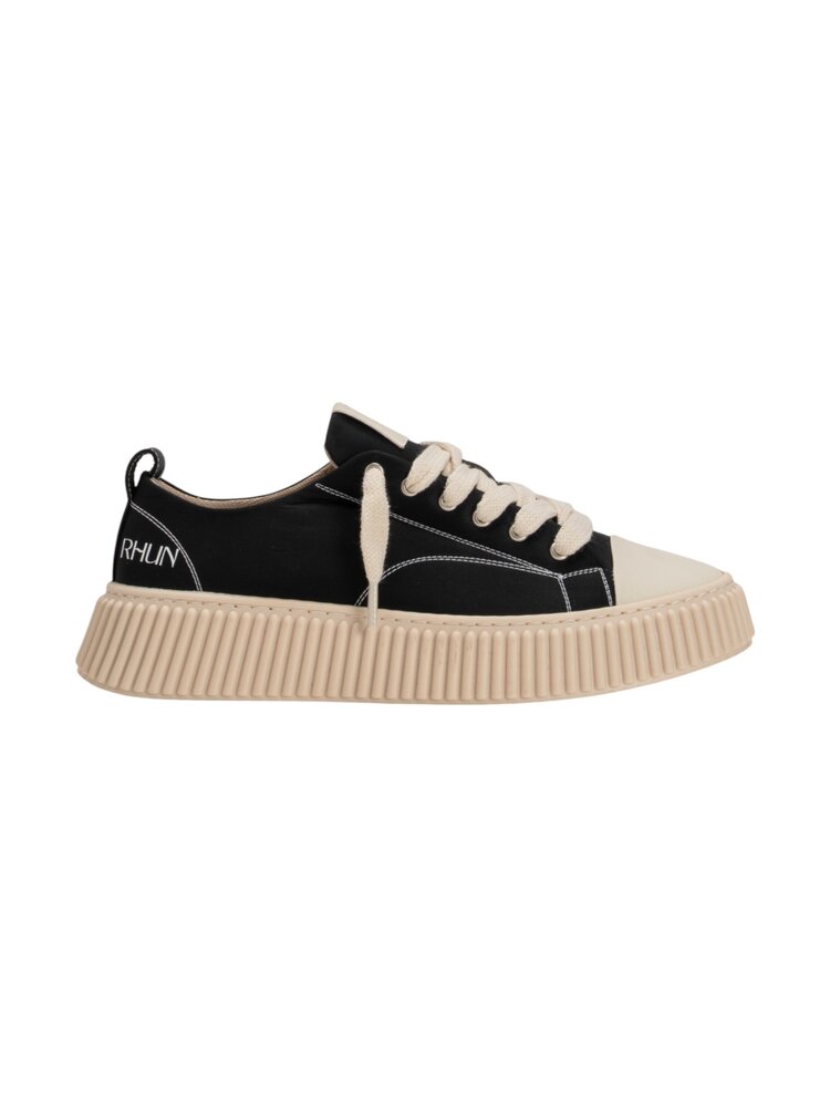Rhun RHUN TREBLE BLACK CANVAS SNEAKERS