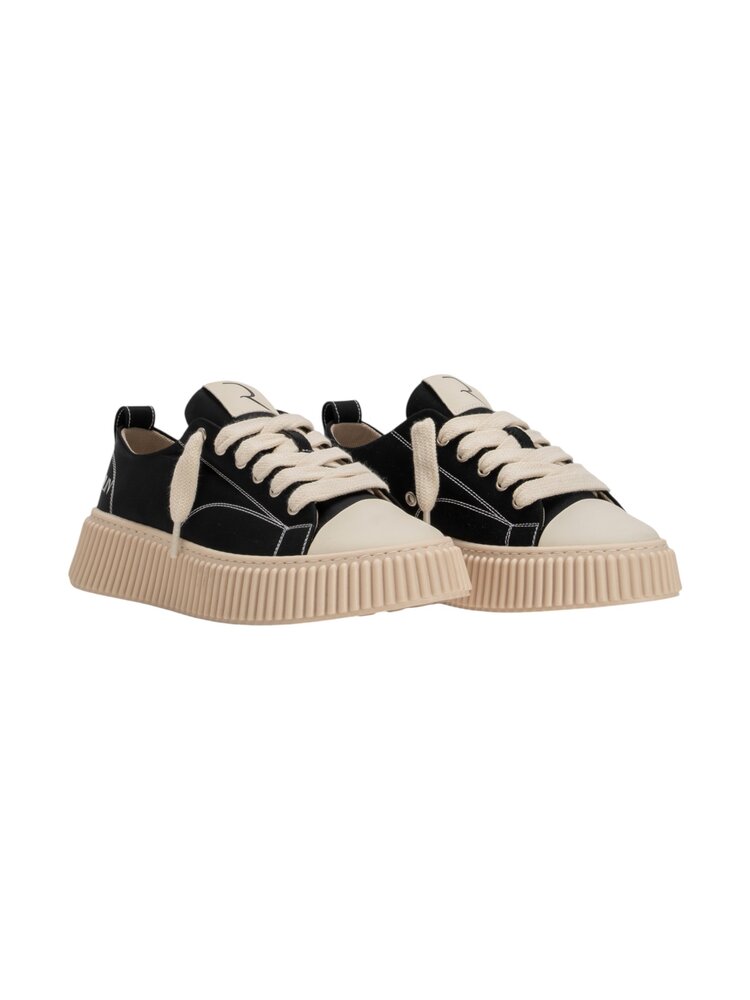 Rhun RHUN TREBLE BLACK CANVAS SNEAKERS