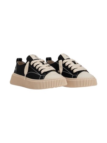 Rhun RHUN TREBLE BLACK CANVAS SNEAKERS
