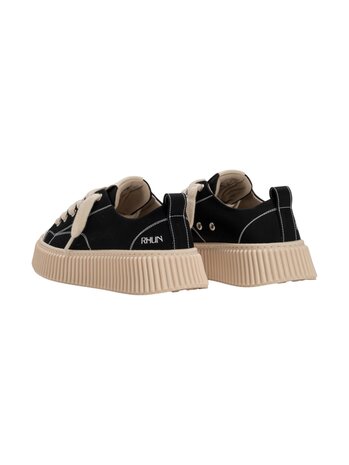 Rhun RHUN TREBLE BLACK CANVAS SNEAKERS