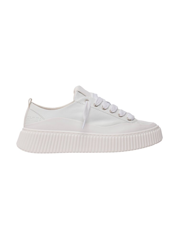 Rhun RHUN TREBLE WHITE LEATHER SNEAKERS