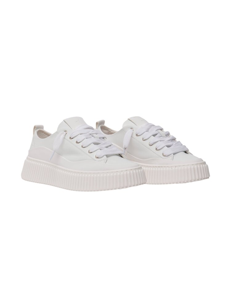 Rhun RHUN TREBLE WHITE LEATHER SNEAKERS