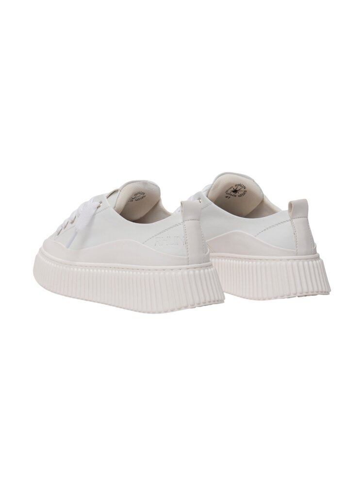 Rhun RHUN TREBLE WHITE LEATHER SNEAKERS