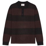 NN.07 RUGBY POLO PULLOVER BLACK/WINE RED