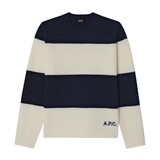 A.P.C. PARIS EDWARDO PULLOVER NAVY/ECRU