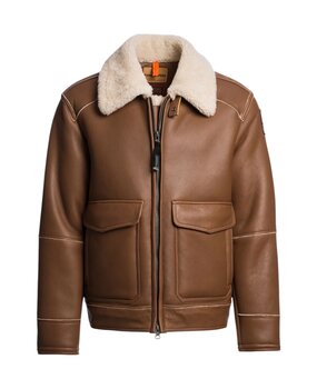 Parajumpers PARAJUMERS RODNEY SPECIAL LEREN BOMBERJACK BRUIN