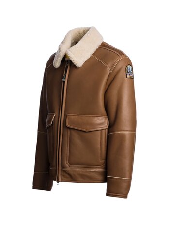 Parajumpers PARAJUMERS RODNEY SPECIAL LEREN BOMBERJACK BRUIN