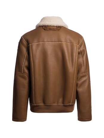 Parajumpers PARAJUMERS RODNEY SPECIAL LEREN BOMBERJACK BRUIN