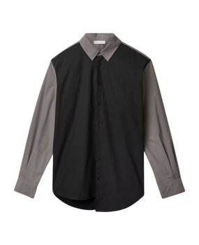 Applied Art Forms APPLIED ART FORMS PM1-5 CONTRAST SHIRT ZWART/GRIJS