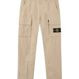 STONE ISLAND CANVAS WEAVE COTTON CARGO PANTS DESERT