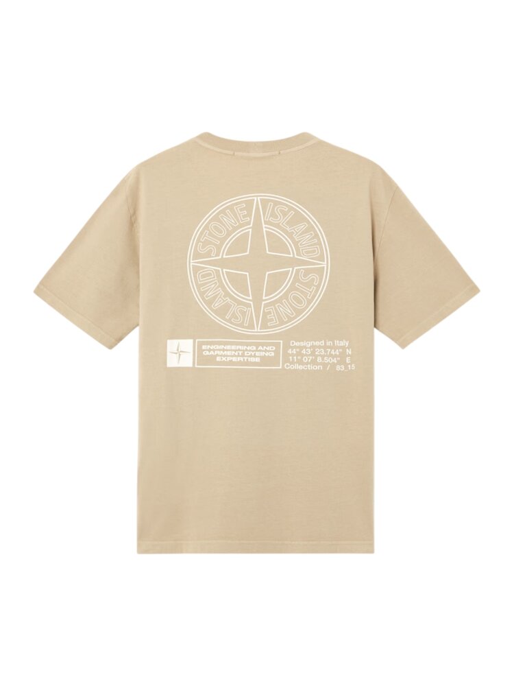 Stone Island STONE ISLAND COMBED ORGANIC COTTON JERSEY T-SHIRT DESERT