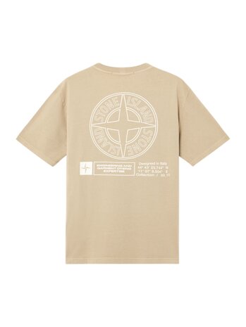 Stone Island STONE ISLAND COMBED ORGANIC COTTON JERSEY T-SHIRT DESERT