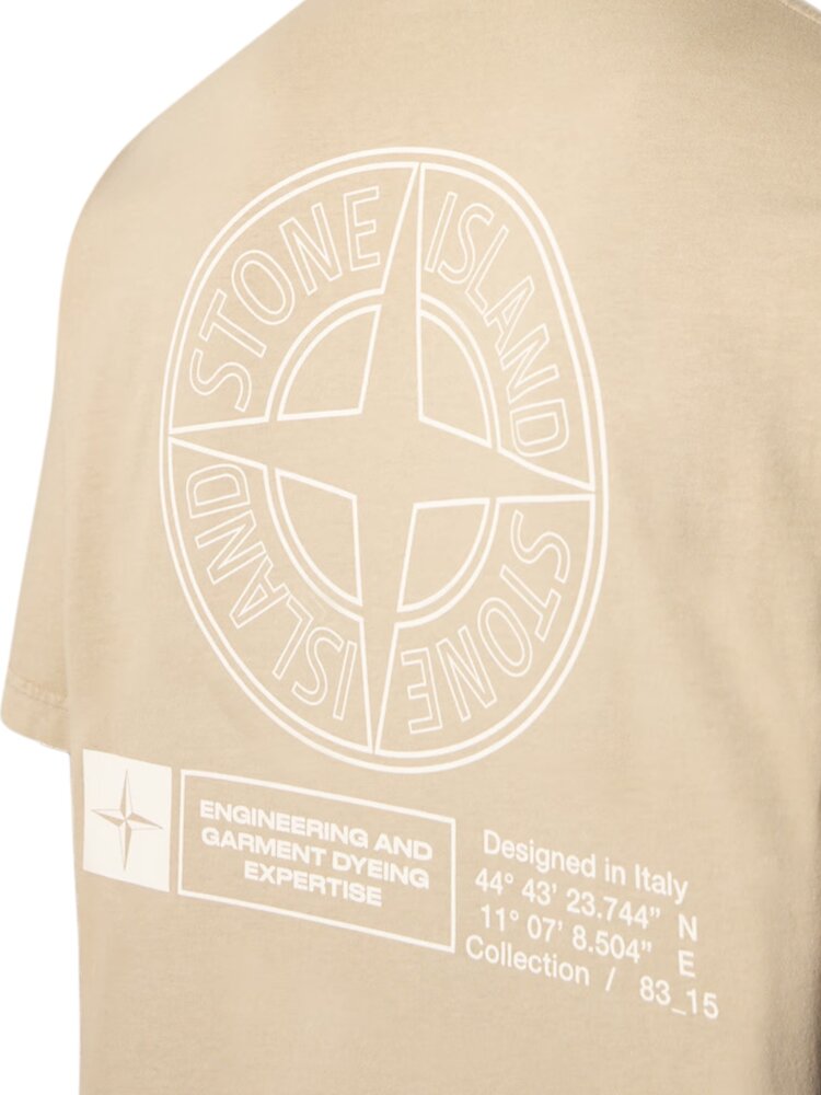 Stone Island STONE ISLAND COMBED ORGANIC COTTON JERSEY T-SHIRT DESERT