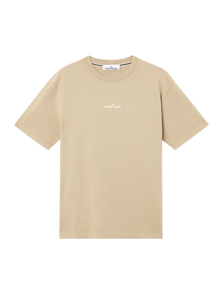 Stone Island STONE ISLAND COMBED ORGANIC COTTON JERSEY T-SHIRT DESERT