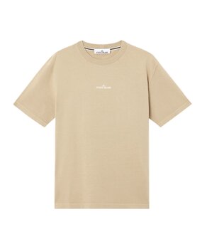 STONE ISLAND COMBED ORGANIC COTTON JERSEY T-SHIRT DESERT