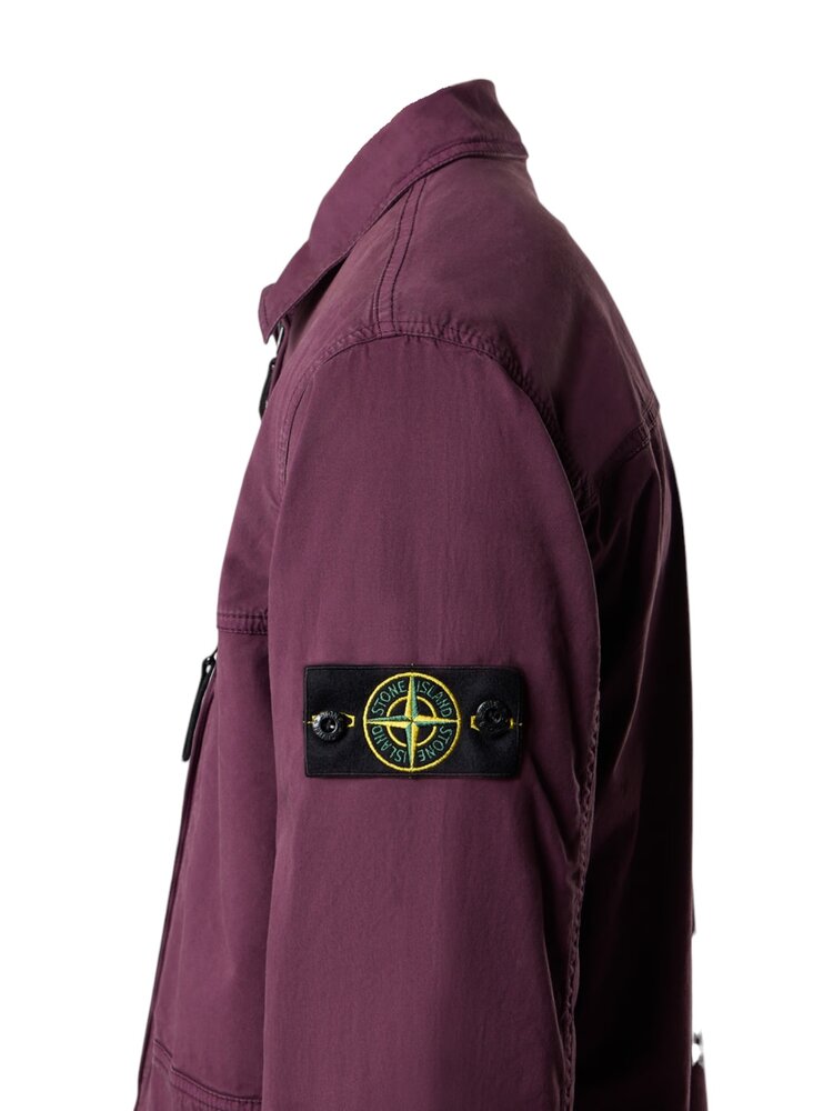STONE ISLAND SUPIMA COTTON TWILL STRETCH-TC OVERSHIRT AMARANTH STONE ISLAND SUPIMA COTTON TWILL STRETCH-TC OVERSHIRT AMARANTH