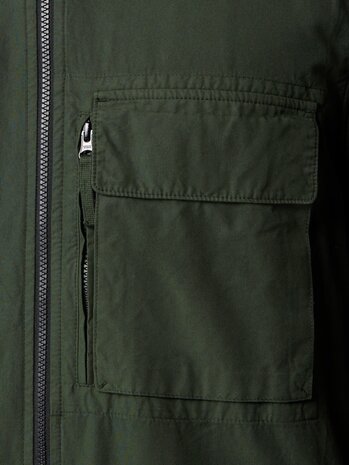 Stone Island STONE ISLAND CANVAS WEAVE COTTON OVERSHIRT JUNIPER