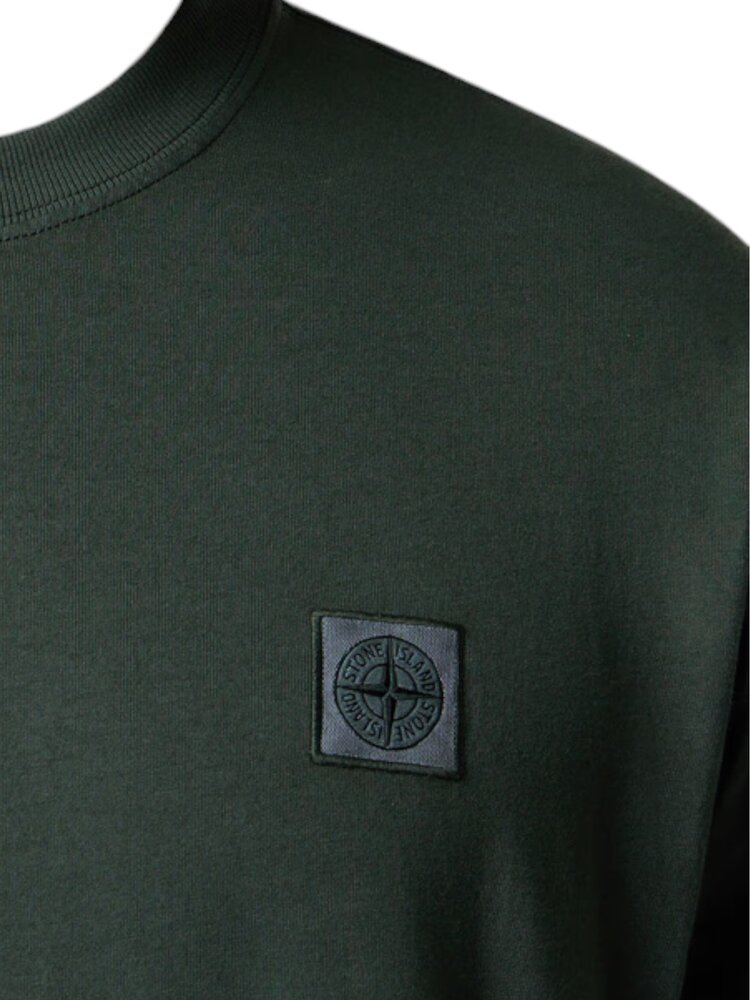 Stone Island STONE ISLAND COMBED ORGANIC COTTON JERSEY T-SHIRT JUNIPER
