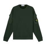 STONE ISLAND BRUSHED ORGANIC COTTON FLEECE SWEATER JUNIPER