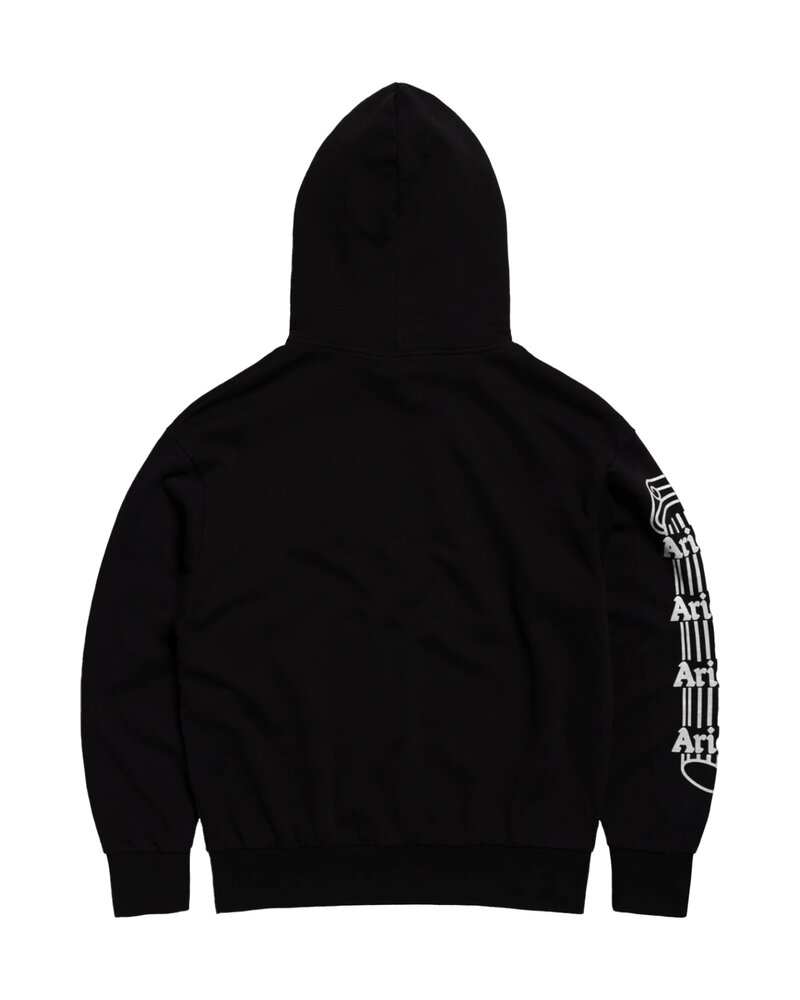 Aries ARIES COLUMN HOODIE ZWART Aries ARIES COLUMN HOODIE ZWART