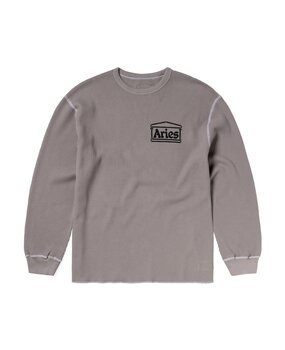 Aries ARIES REVERSIBLE TEMPLE WAFFLE LONGSLEEVE GRIJS