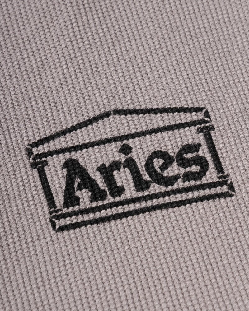 Aries ARIES REVERSIBLE TEMPLE WAFFLE LONGSLEEVE GRIJS Aries ARIES REVERSIBLE TEMPLE WAFFLE LONGSLEEVE GRIJS