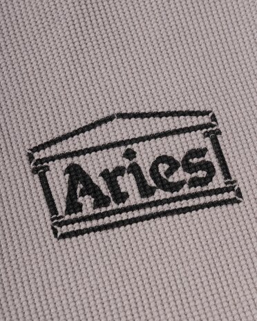 Aries ARIES REVERSIBLE TEMPLE WAFFLE LONGSLEEVE GRIJS Aries ARIES REVERSIBLE TEMPLE WAFFLE LONGSLEEVE GRIJS