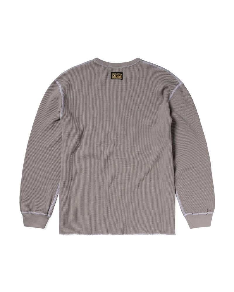 Aries ARIES REVERSIBLE TEMPLE WAFFLE LONGSLEEVE GRIJS Aries ARIES REVERSIBLE TEMPLE WAFFLE LONGSLEEVE GRIJS
