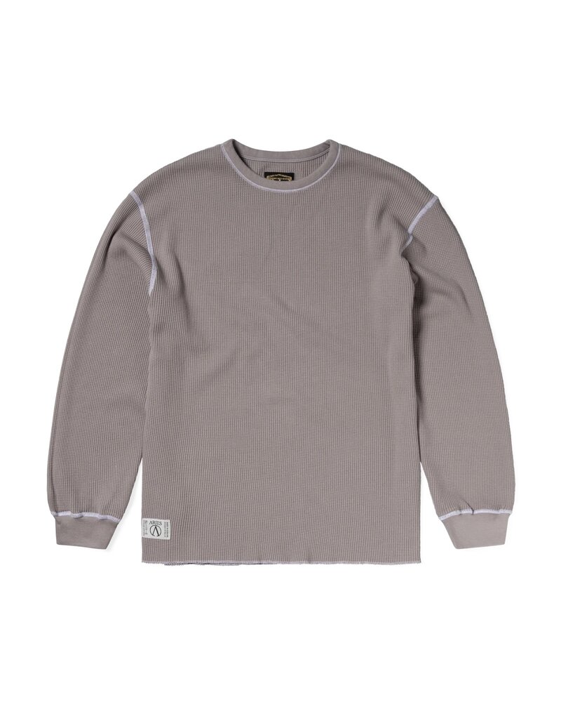 Aries ARIES REVERSIBLE TEMPLE WAFFLE LONGSLEEVE GRIJS Aries ARIES REVERSIBLE TEMPLE WAFFLE LONGSLEEVE GRIJS