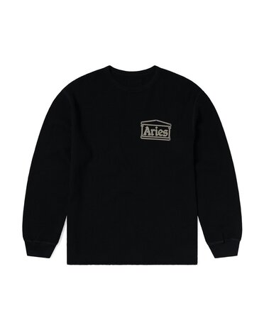 Aries ARIES REVERSIBLE TEMPLE WAFFLE LONGSLEEVE ZWART Aries ARIES REVERSIBLE TEMPLE WAFFLE LONGSLEEVE ZWART