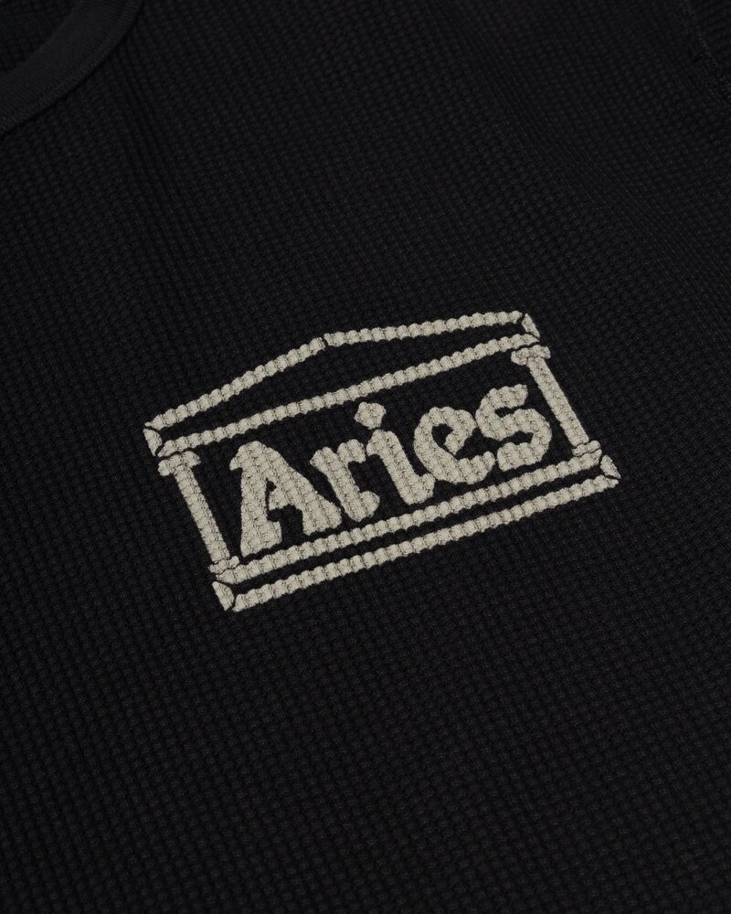 Aries ARIES REVERSIBLE TEMPLE WAFFLE LONGSLEEVE ZWART Aries ARIES REVERSIBLE TEMPLE WAFFLE LONGSLEEVE ZWART