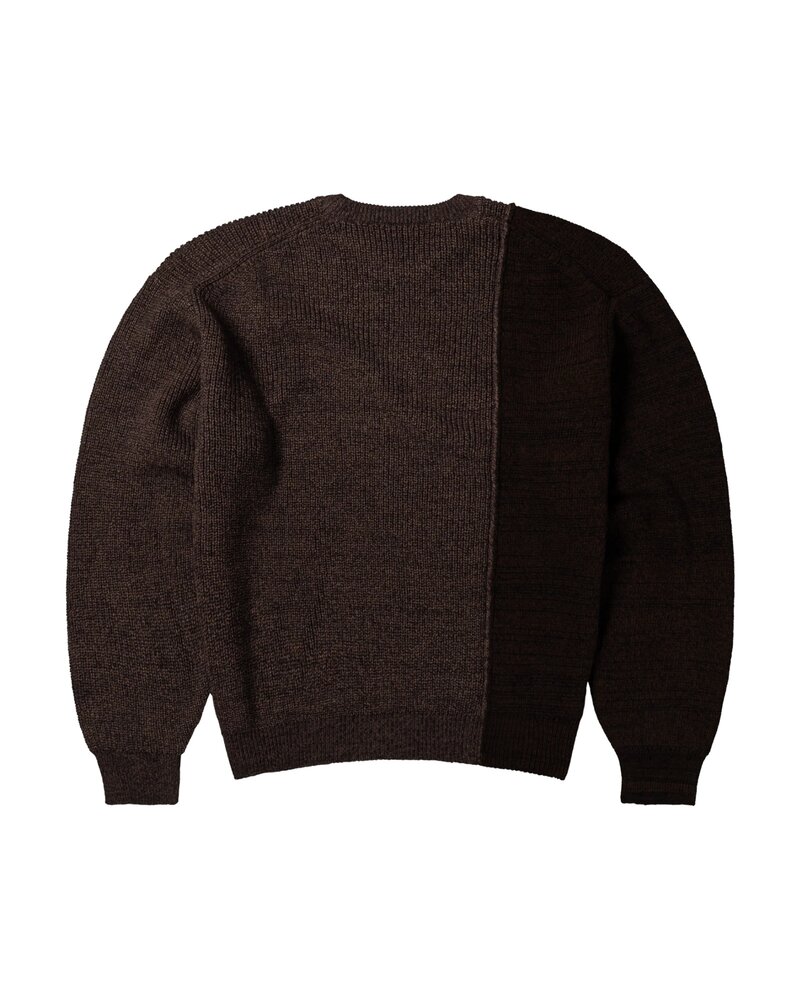 Aries ARIES BI-COLOUR FISHERMAN SWEATER BRUIN Aries ARIES BI-COLOUR FISHERMAN SWEATER BRUIN