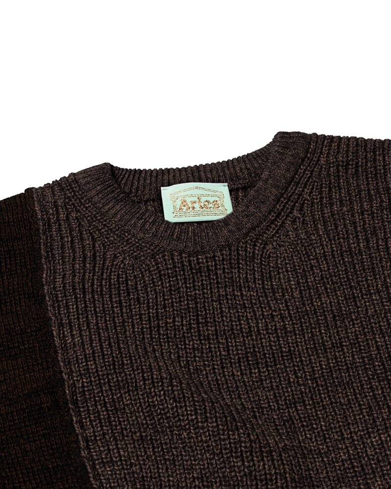Aries ARIES BI-COLOUR FISHERMAN SWEATER BRUIN Aries ARIES BI-COLOUR FISHERMAN SWEATER BRUIN