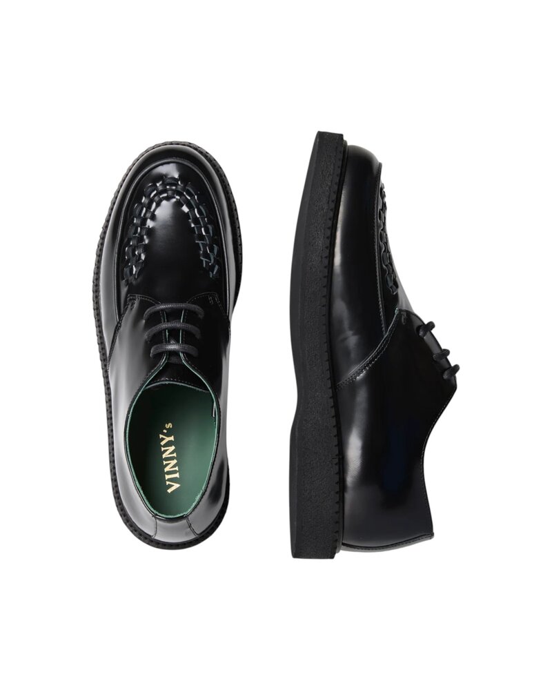 Vinny's VINNY'S BOAT CREEPER SHOE ZWART Vinny's VINNY'S BOAT CREEPER SHOE ZWART