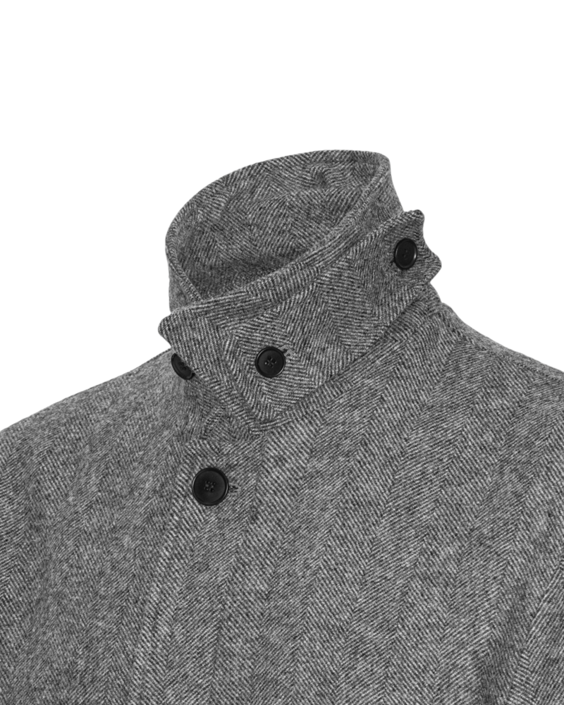 Palmes PALMES TENNIS SOCIETY HERITAGE WOOL COAT GRIJS